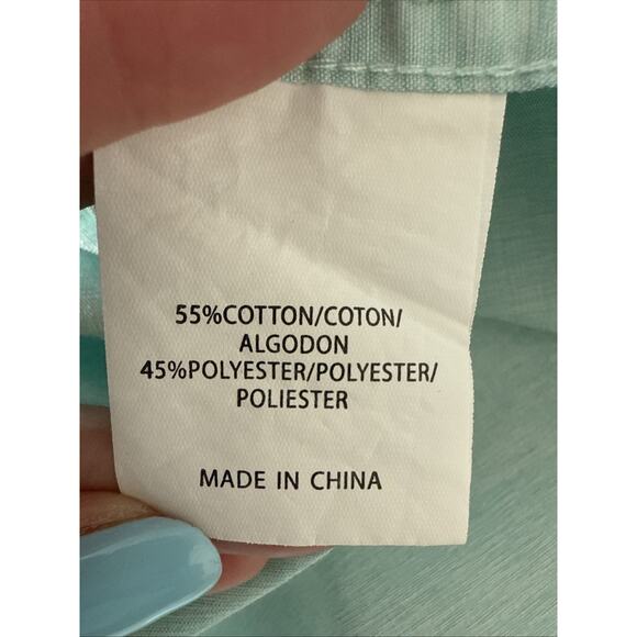 Molokai Surf Co. Men's XL Resort Mint Short Sleeve Button Up Shirt Logo Pocket - Picture 4 of 8